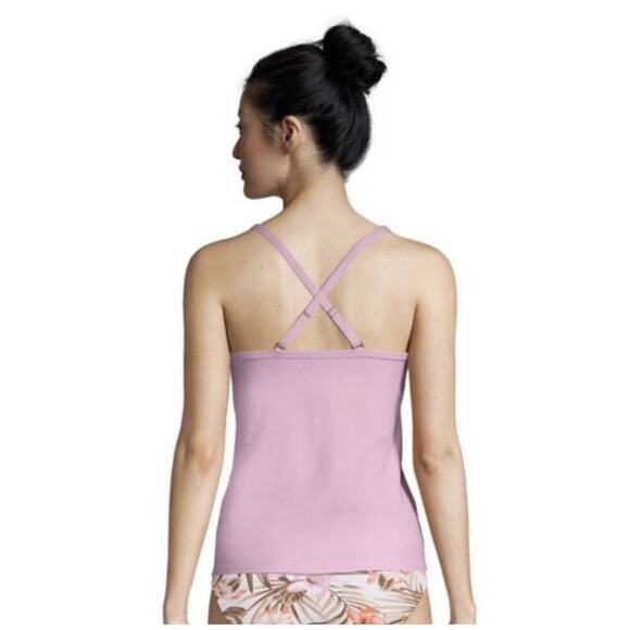Lands End Pink Swimsuit Tankini Top Size 10 - Picture 3 of 9